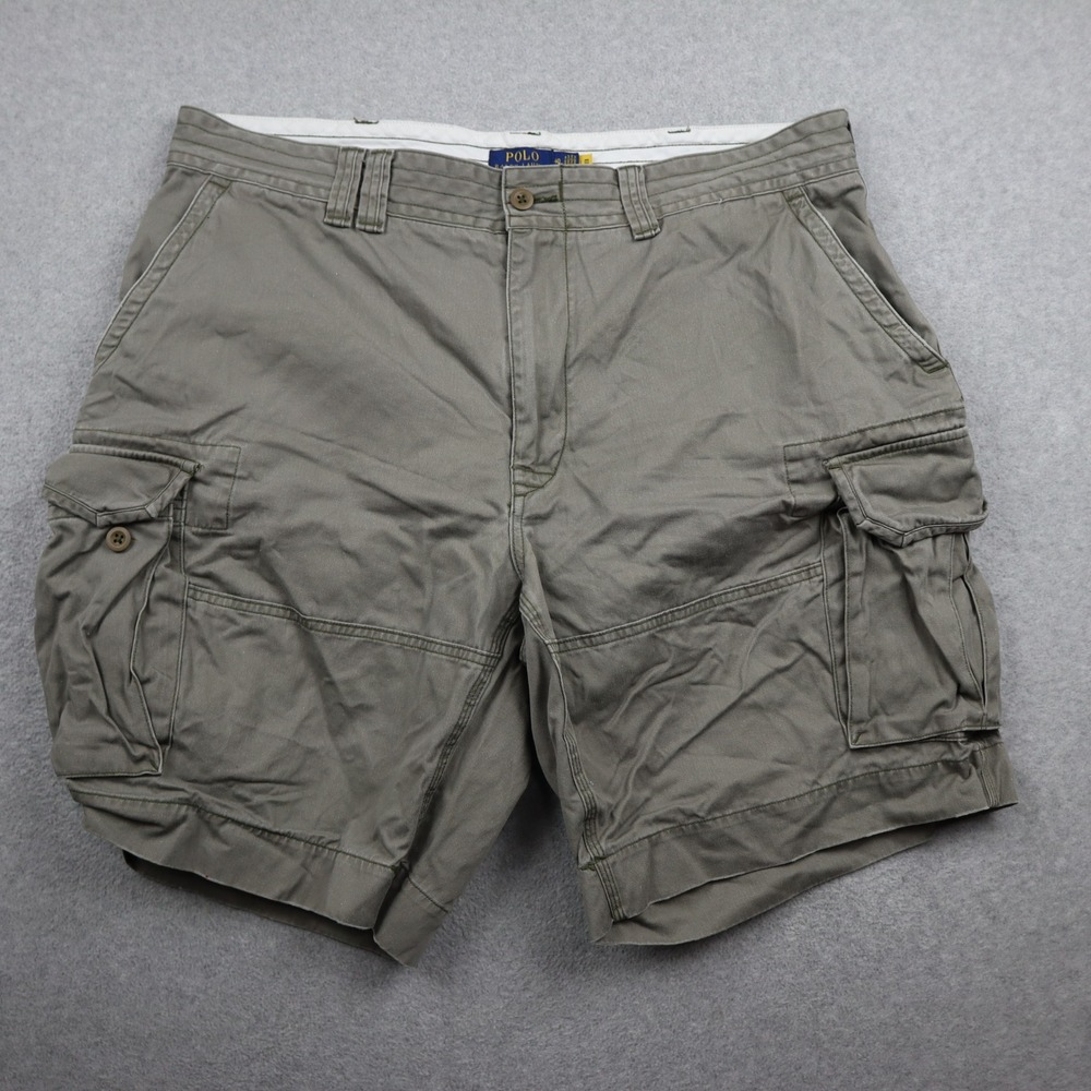 Polo Ralph Lauren Cargo Shorts Mens 40 Classic Polo Chino Olive Green Twill